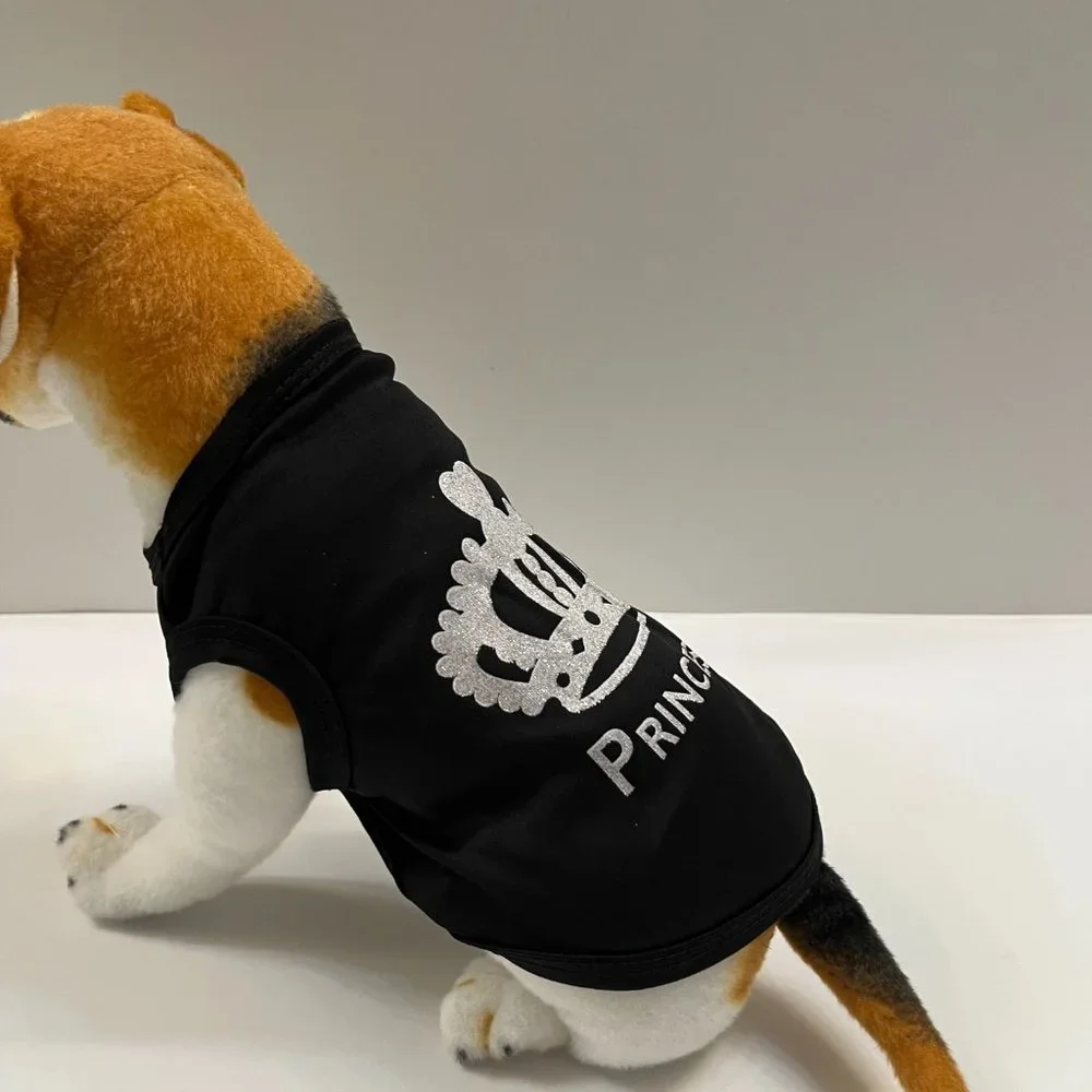 Crown Princess Pet T-shirt - Black - NWT - Various Sizes